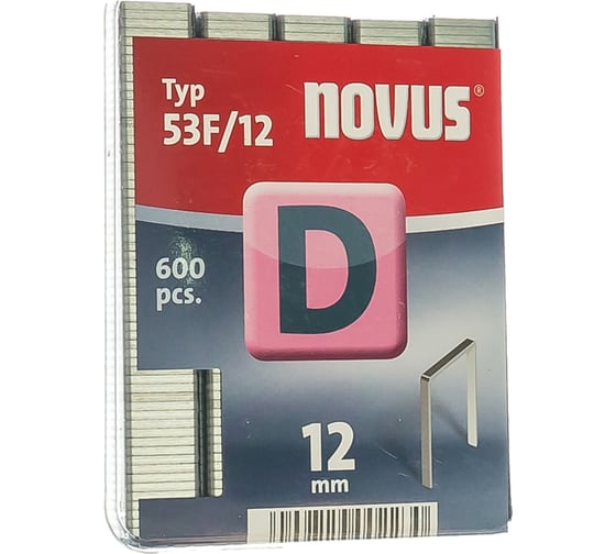 Скобы 600 шт. (1,25х11,3х12 мм; 53F/12) Novus 042-0377