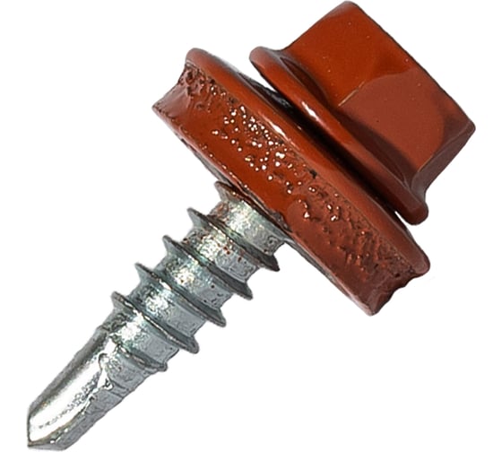 Саморез кровельный по дереву HARDWEX ТМ HWX2-W-P5-4.8x19 мм, св.№1, RAL 8004, 250 шт. 5190000000973 1