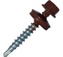 Саморез кровельный по дереву HARDWEX ТМ HWX2-W-P5-4.8x19 мм, св.№1, RAL 3009, 250 шт. 5190000000836