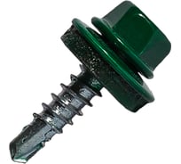 Саморез кровельный по дереву HARDWEX ТМ HWX2-W-P5-4.8x19 мм, св.№1, RAL 6005, 250 шт. 5190000000911