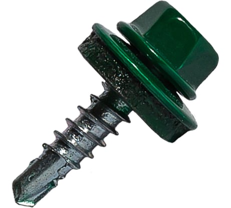 Саморез кровельный по дереву HARDWEX ТМ HWX2-W-P5-4.8x19 мм, св.№1, RAL 6005, 250 шт. 5190000000911