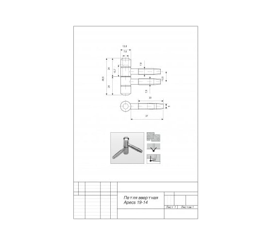 Ввертная петля APECS 19-14-G 14400