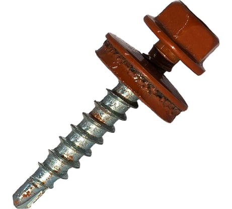 Саморез кровельный по дереву HARDWEX ТМ HWX2-W-P5-4.8x28 мм, св.№1, RAL 8004, 250 шт. 5190000001864