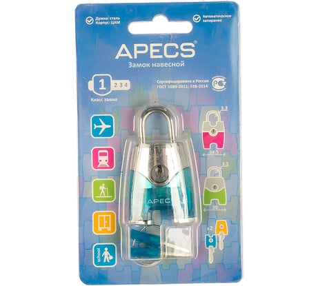 Висячий замок APECS PD-21-A-Blister 18595