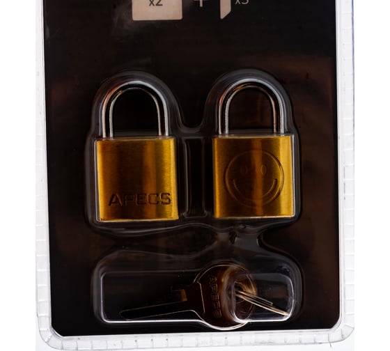 Замки навесные APECS PDB-20-20-Blister (2Locks+3Keys) 17793