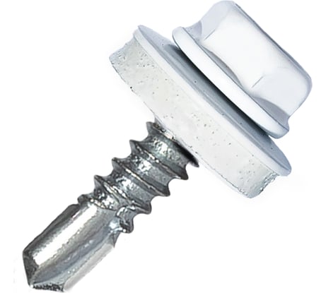 Саморез кровельный по металлу HARDWEX ТМ HWX4-W-P7-4.8x25 мм, св.№3, RAL 9003, 250 шт. 5190000001598