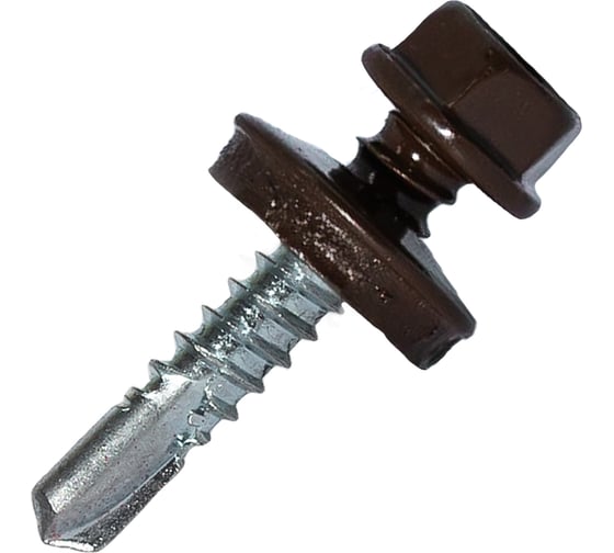 Саморез кровельный по металлу HARDWEX ТМ HWX7-W-P9-5.5x25 мм, св.№3, RAL 8017, 250 шт. 5190000239748