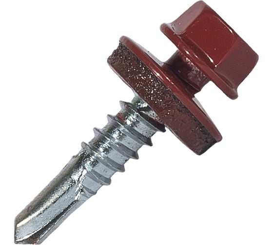 Саморез кровельный по металлу HARDWEX ТМ HWX7-W-P9-5.5x25 мм, св.№3, RAL 3009, 250 шт. 5190000023859 1