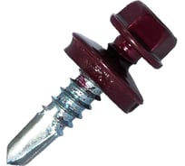 Саморез кровельный по металлу HARDWEX ТМ HWX7-W-P9-5.5x25 мм, св.№3, RAL 3005, 250 шт. 5190000023842