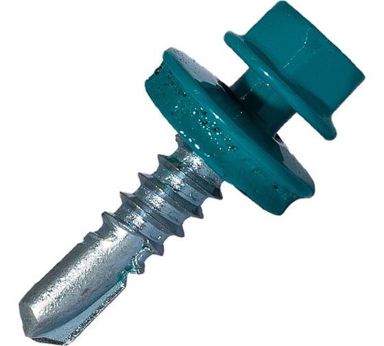 Саморез кровельный по металлу HARDWEX ТМ HWX7-W-P9-5.5x25 мм, св.№3, RAL 5021, 250 шт. 5190000023910