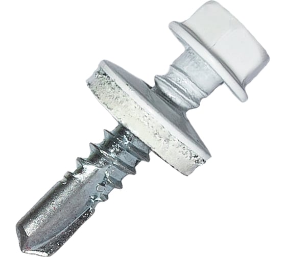 Саморез кровельный по металлу HARDWEX ТМ HWX7-W-P9-5.5x25 мм, св.№3, RAL 9010, 250 шт. 5190000239786 1