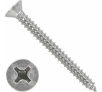 Саморез КВАДРА DIN 7982 3.9x16 цинк, коp. 1000 шт., потайной, шлиц PH2, острый 823916501000