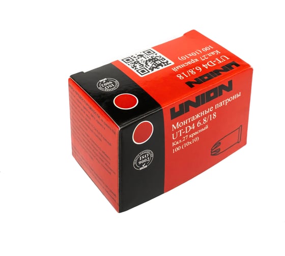 Монтажные патроны UNION UT-D4 6,8/18 красный, 100шт 4631165849553