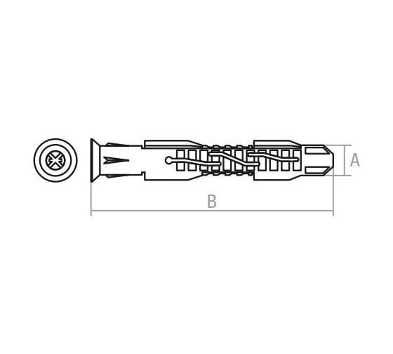 Фасадный дюбель STARFIX 10x100 мм, полипропилен, потайной, 50 шт. SM-78725-50