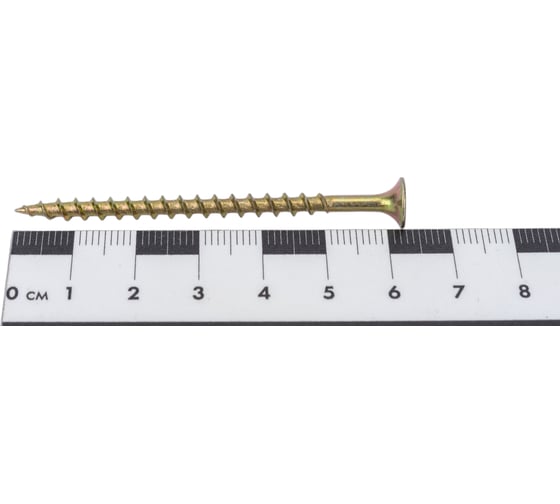 Саморезы Gigant 4,2x65, потайная головка, крупный шаг, желтый цинк, 1 кг (примерно 218 шт) 123514