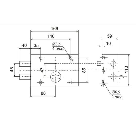 Накладной замок Siblock ЗНС-4-1, 4 ключа 102