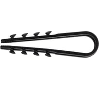 Дюбель-хомут (100 шт; 5-10 мм; черный; нейлон) для крепления кабеля ХВАТ 60453-0