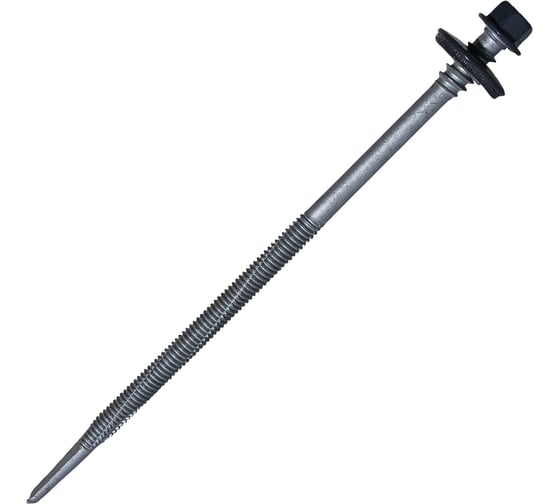 Саморез для сэндвич-панелей HARDWEX ТМ HWX16-P20-6.3/5.5x140 мм, св.№6, RUSPERT, RAL 7024, 100 шт. 5190002408340 1