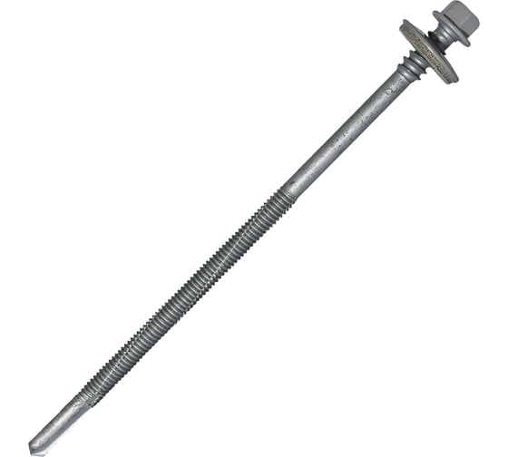 Саморез для сэндвич-панелей HARDWEX ТМ HWX16-P20-6.3/5.5x140 мм, св.№6, RUSPERT, RAL 9006, 100 шт. 5190002408401