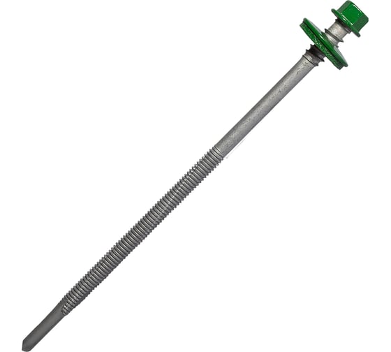 Саморез для сэндвич-панелей HARDWEX ТМ HWX16-P20-6.3/5.5x140 мм, св.№6, RUSPERT, RAL 6002, 100 шт. 5190002408296