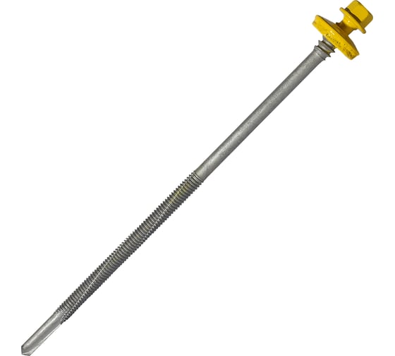 Саморез для сэндвич-панелей HARDWEX ТМ HWX16-P20-6.3/5.5x190 мм, св.№6, RUSPERT, RAL 1018, 50 шт. 5190002408760