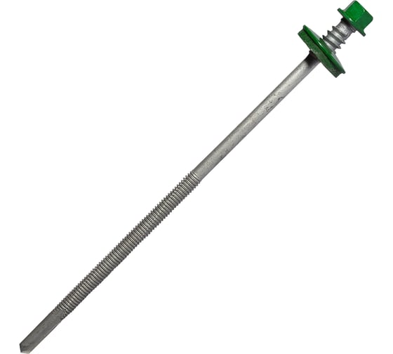 Саморез для сэндвич-панелей HARDWEX ТМ HWX16-P20-6.3/5.5x160 мм, св.№6, RUSPERT, RAL 6002, 50 шт. 5190002408586