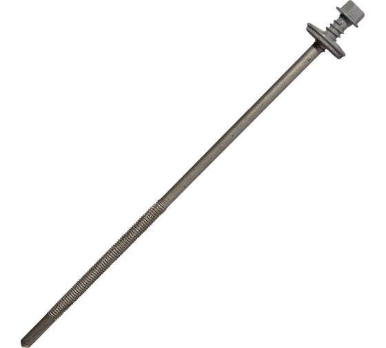 Саморез для сэндвич-панелей HARDWEX ТМ HWX16-P20-6.3/5.5x190 мм, св.№6, RUSPERT, RAL 7004, 50 шт. 5190002408906