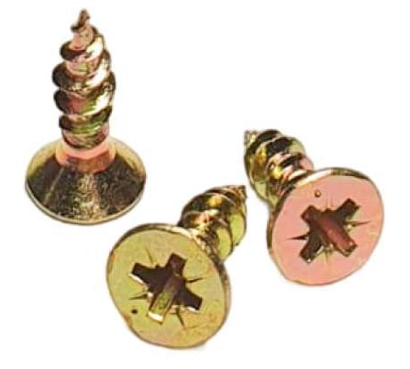 Саморез желтый универсальный оцинкованный с потайной головкой 5.0x16 мм, pz2, 10 кг GSMETZ 1035016