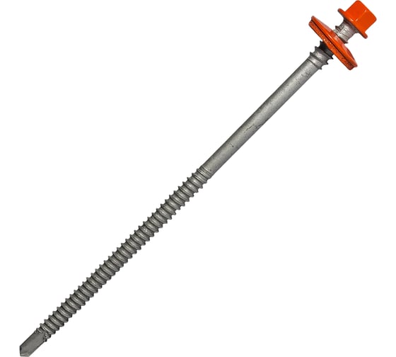 Саморез для сэндвич-панелей HARDWEX ТМ HWX5-P10-6.3/5.5x135 мм, св.№3, RUSPERT, RAL 2004, 100 шт. 5190000240607