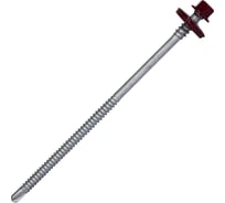 Саморез для сэндвич-панелей HARDWEX ТМ HWX5-P10-6.3/5.5x135 мм, св.№3, RUSPERT, RAL 3005, 100 шт. 5190000240621