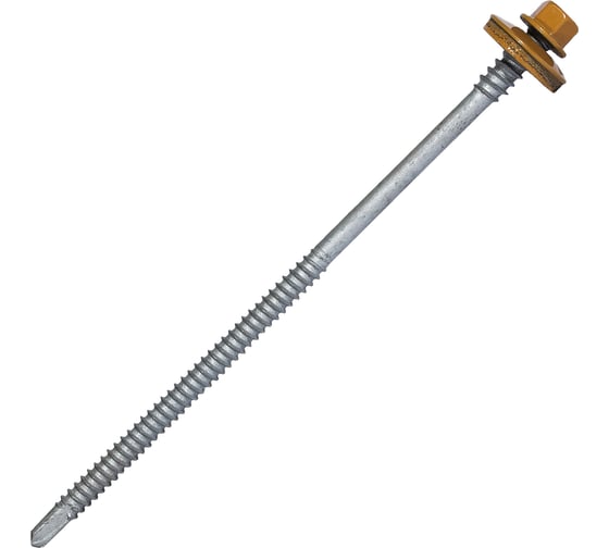 Саморез для сэндвич-панелей HARDWEX ТМ HWX5-P10-6.3/5.5x135 мм, св.№3, RUSPERT, RAL 1011, 100 шт. 5190000240560 1