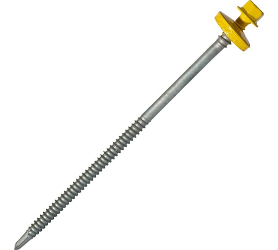 Саморез для сэндвич-панелей HARDWEX ТМ HWX5-P10-6.3/5.5x135 мм, св.№3, RUSPERT, RAL 1018, 100 шт. 5190000240591