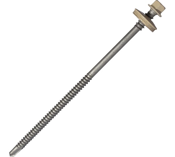 Саморез для сэндвич-панелей HARDWEX ТМ HWX5-P10-6.3/5.5x135 мм, св.№3, RUSPERT, RAL 1015, 100 шт. 5190000240584