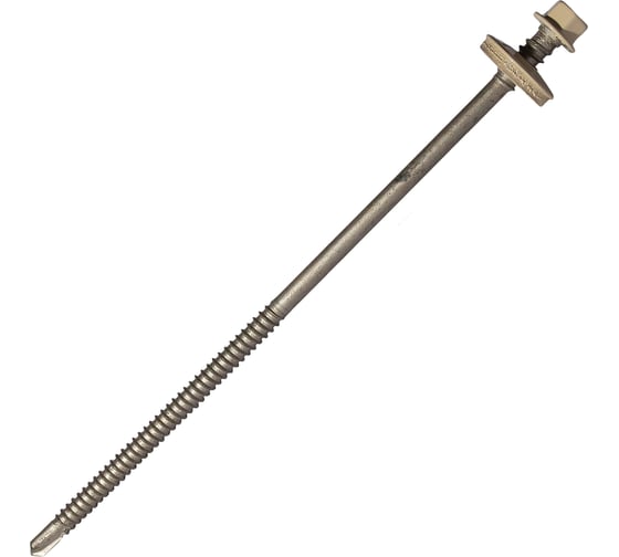 Саморез для сэндвич-панелей HARDWEX ТМ HWX5-P10-6.3/5.5x160 мм, св.№3, RUSPERT, RAL 1015, 50 шт. 5190002407282