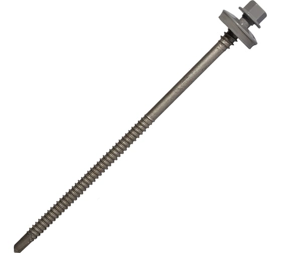 Саморез для сэндвич-панелей HARDWEX ТМ HWX5-P10-6.3/5.5x135 мм, св.№3, RUSPERT, RAL 7004, 100 шт. 5190002407145