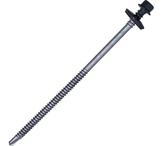 Саморез для сэндвич-панелей HARDWEX ТМ HWX5-P10-6.3/5.5x135 мм, св.№3, RUSPERT, RAL 7024, 100 шт. 5190002407169