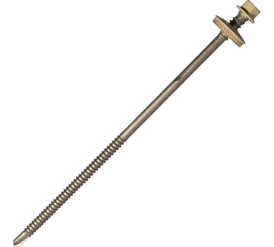 Саморез для сэндвич-панелей HARDWEX ТМ HWX5-P10-6.3/5.5x160 мм, св.№3, RUSPERT, RAL 1014, 50 шт. 5190002407275