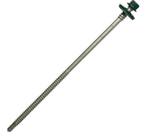 Саморез для сэндвич-панелей HARDWEX ТМ HWX5-P10-6.3/5.5x160 мм, св.№3, RUSPERT, RAL 6005, 50 шт. 5190002407411