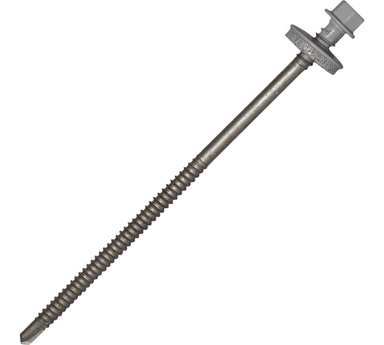 Саморез для сэндвич-панелей HARDWEX ТМ HWX5-P10-6.3/5.5x135 мм, св.№3, RUSPERT, RAL 7047, 100 шт. 5190002407176