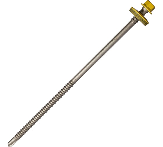 Саморез для сэндвич-панелей HARDWEX ТМ HWX5-P10-6.3/5.5x160 мм, св.№3, RUSPERT, RAL 1018, 50 шт. 5190002407299