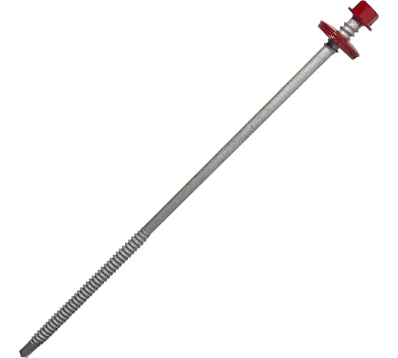 Саморез для сэндвич-панелей HARDWEX ТМ HWX5-P10-6.3/5.5x190 мм, св.№3, RUSPERT, RAL 3009, 50 шт. 5190002407626