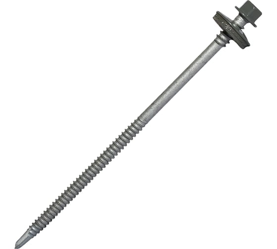 Саморез для сэндвич-панелей HARDWEX ТМ HWX5-P10-6.3/5.5x135 мм, св.№3, RUSPERT, RAL 7005, 100 шт. 5190002407152 1