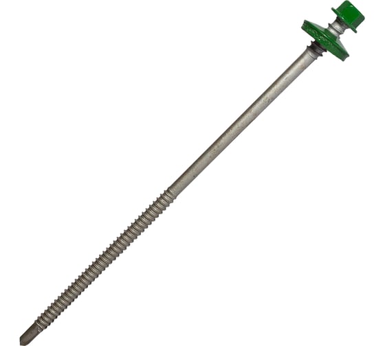 Саморез для сэндвич-панелей HARDWEX ТМ HWX5-P10-6.3/5.5x160 мм, св.№3, RUSPERT, RAL 6002, 50 шт. 5190002407404