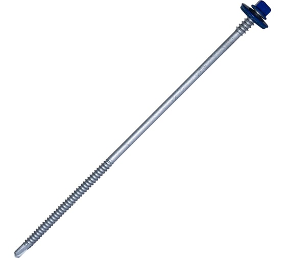Саморез для сэндвич-панелей HARDWEX ТМ HWX5-P10-6.3/5.5x190 мм, св.№3, RUSPERT, RAL 5002, 50 шт. 5190002407657