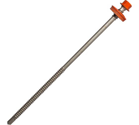 Саморез для сэндвич-панелей HARDWEX ТМ HWX5-P10-6.3/5.5x160 мм, св.№3, RUSPERT, RAL 2004, 50 шт. 5190002407305