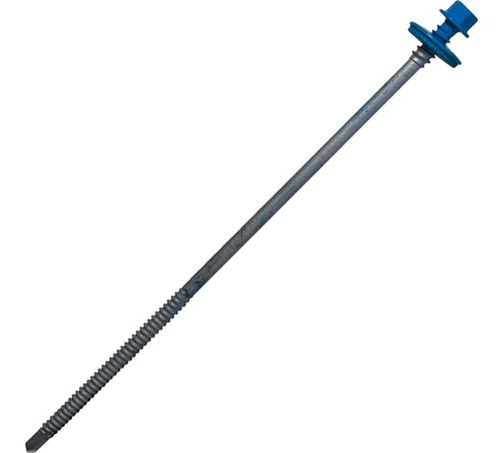 Саморез для сэндвич-панелей HARDWEX ТМ HWX5-P10-6.3/5.5x190 мм, св.№3, RUSPERT, RAL 5015, 50 шт. 5190002407671 1