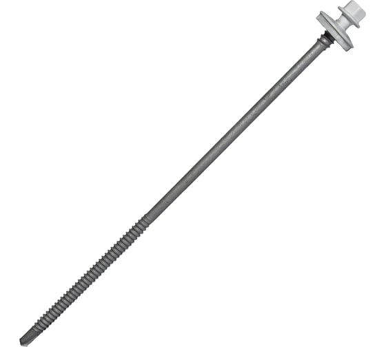 Саморез для сэндвич-панелей HARDWEX ТМ HWX5-P10-6.3/5.5x190 мм, св.№3, RUSPERT, RAL 9003, 50 шт. 5190002407787