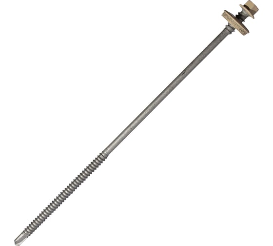 Саморез для сэндвич-панелей HARDWEX ТМ HWX5-P10-6.3/5.5x190 мм, св.№3, RUSPERT, RAL 1015, 50 шт. 5190002407572