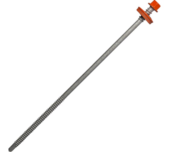 Саморез для сэндвич-панелей HARDWEX ТМ HWX5-P10-6.3/5.5x190 мм, св.№3, RUSPERT, RAL 2004, 50 шт. 5190002407596