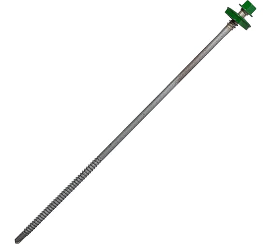 Саморез для сэндвич-панелей HARDWEX ТМ HWX5-P10-6.3/5.5x190 мм, св.№3, RUSPERT, RAL 6002, 50 шт. 5190002407695